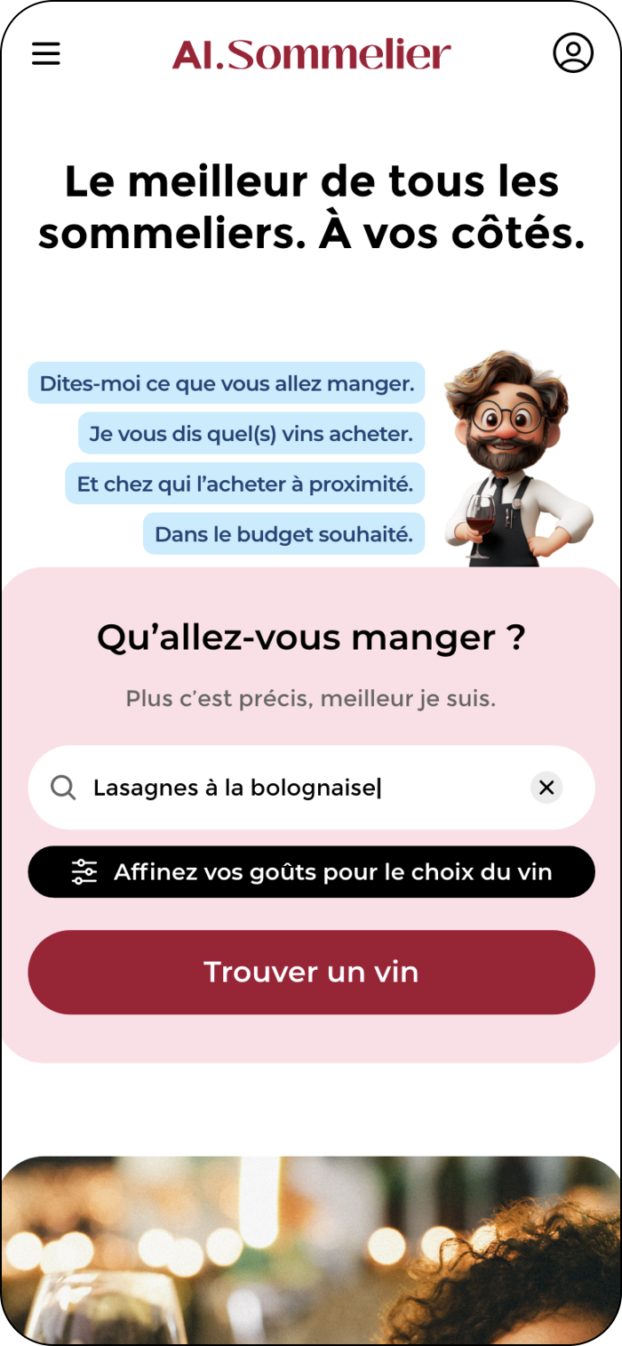 Caviste formulaire recherche